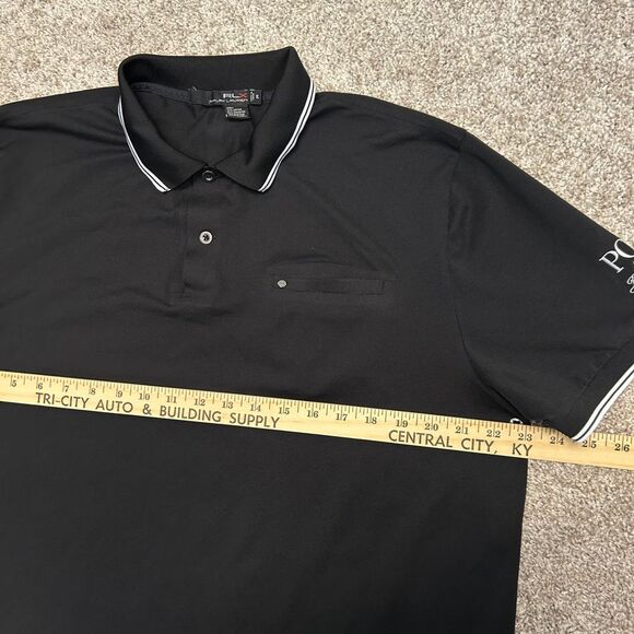 Ralph Lauren RLX Polo Shirt Polo Golf Junior Classic Men Size XL Black - Picture 3 of 12